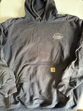 Carhartt 2x Cape May Brewing Co. Gray Hooded Sweatshirt craft beer Jersey shore